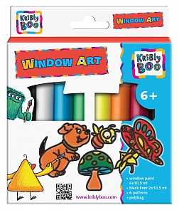 Набор Window Art – витражные краски с трафаретами (Kribly Boo, 60770)